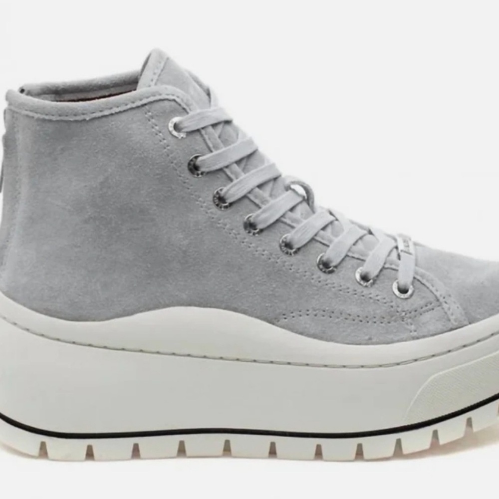 J Slide, Grey High Top Platform Sneaker, Size 10, NWOT